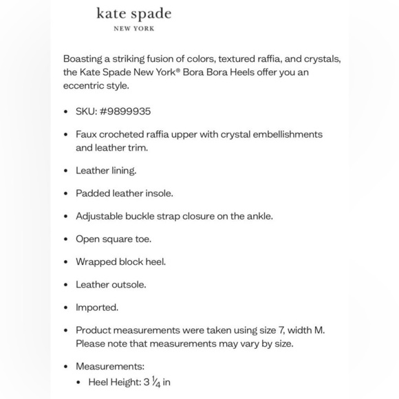 NIB Kate Spade Bora Bora Crystal Block Heel Sandal - Picture 10 of 10